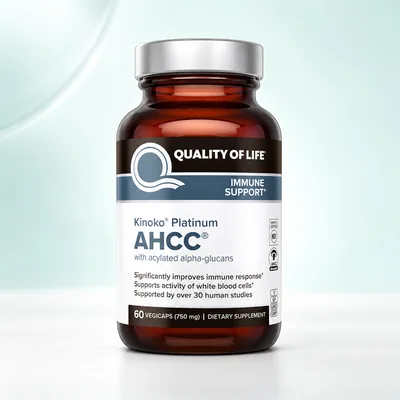 مكمل Kinoko Platinum AHCC، عبوة 60 كبسولة